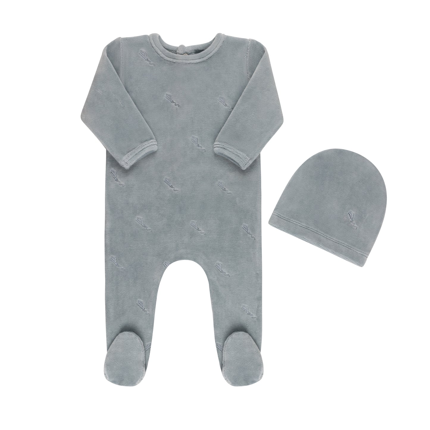 Embroidered Kite Footie & Hat