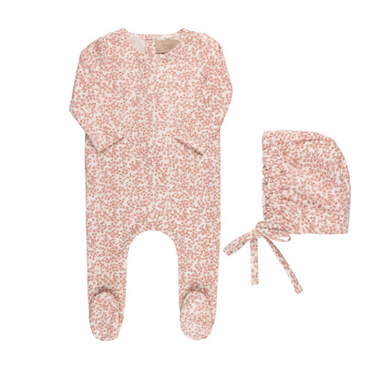 Ditsy Print Floral Footie & Hat