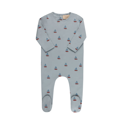 Printed Cherries/ Boat Footie & Hat