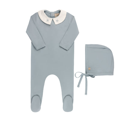 Embroidered Collar Layette Set