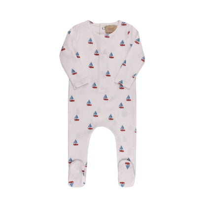 Printed Cherries/ Boat Footie & Hat