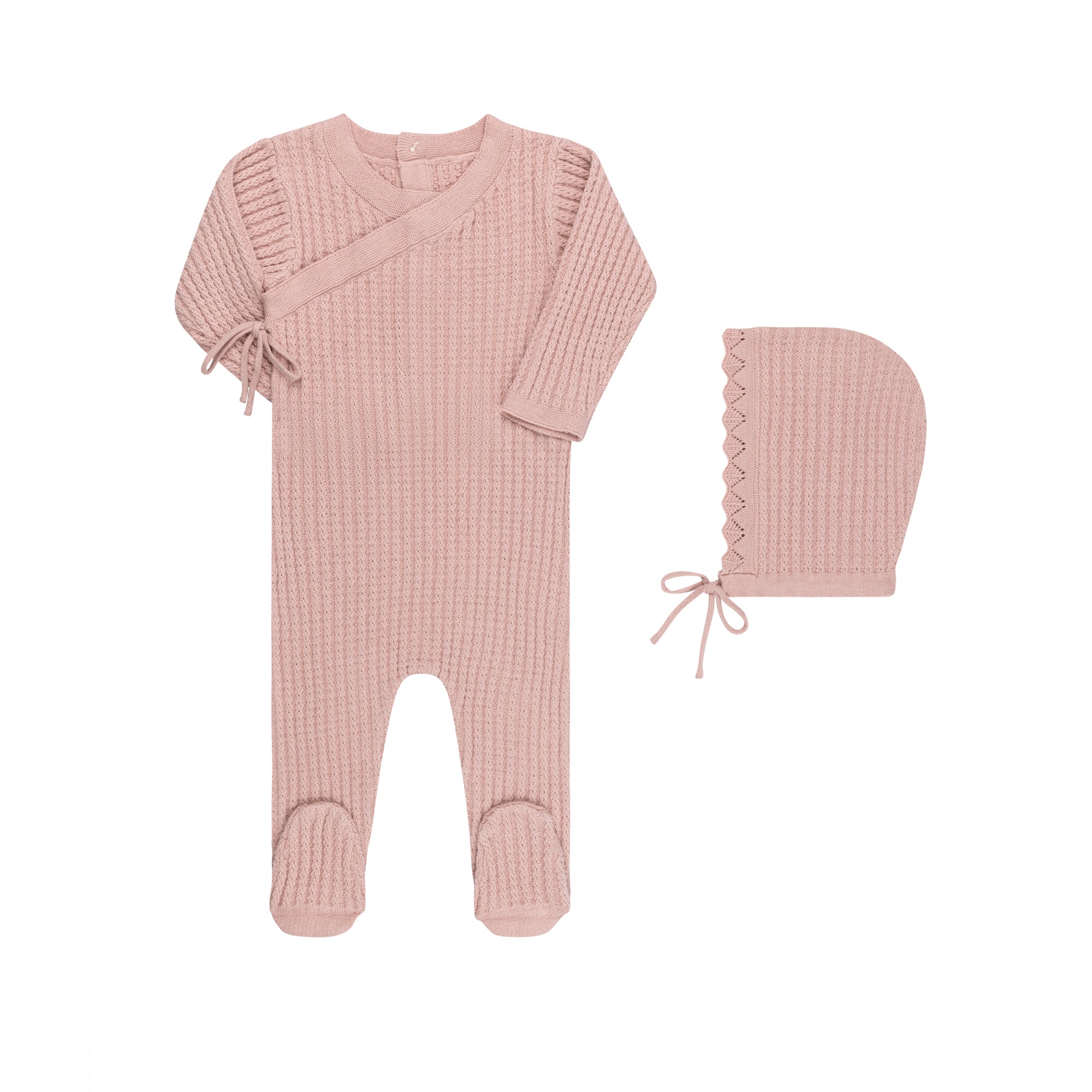⁠Ribbed Knit Footie and Hat