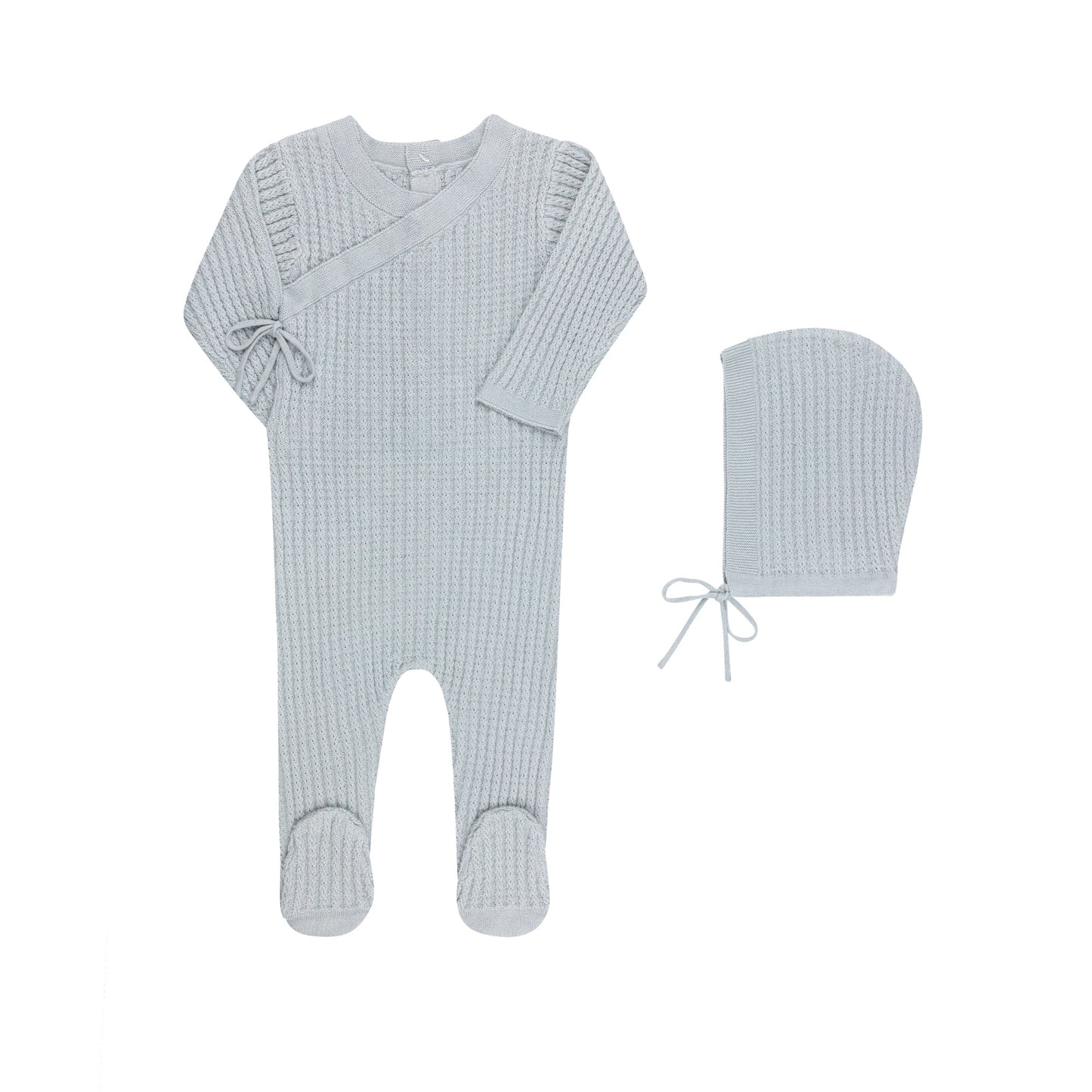 ⁠Ribbed Knit Footie and Hat