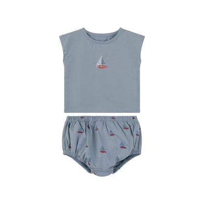 Cherry/ Boat short 2 piece set