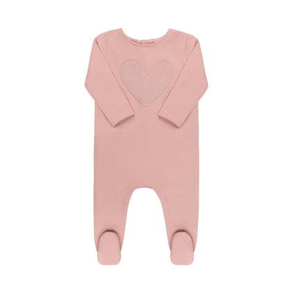 Ribbed Heart  Layette Set